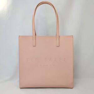 Ted Baker Soocon Tote Bag Womens Light Pink Embossed Logo Shopper Icon Pre-Owned